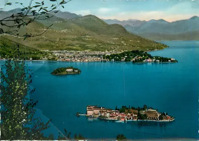 Lago de Côme — vista panorâmica com ilhas — editor desconhecido, número de série ilegível