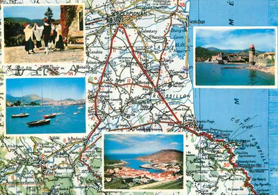 Érôme — Carte postale touristique avec carte routière et photos de lieux — Éditeur non identifié