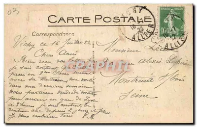 Vichy — Kąt Alei Pokrytej — LL. — Rewers
