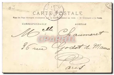 Vichy — Facha da Nova Casa de Cassino — editor desconhecido, n° de série 2 — Verso