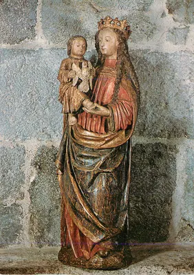 Estátua da Virgem com o Menino — Igreja — editor desconhecido, número de série ilegível