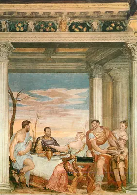 Refeição da família imperial — fresco romano — editor desconhecido, número de série não visível