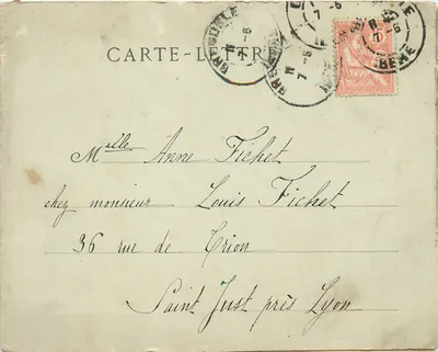 Saint-Just près Lyon — carte-lettre — éditeur inconnu