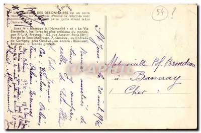 A Demeure dos Débonnaires — Nancy N° 187 — editor Nancy — Verso