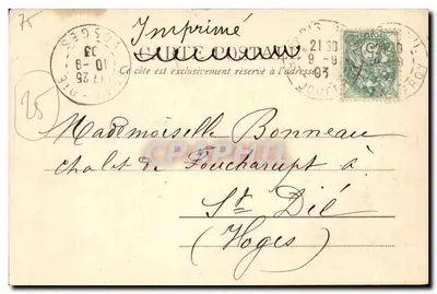 Hôtel de Balzac — Wjazd — Paryż, wydawca Paryż, n° 3015 — Rewers