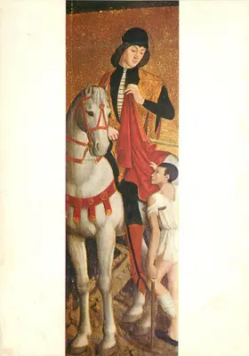 São Jorge e o dragão — reprodução de uma pintura — editor não visível