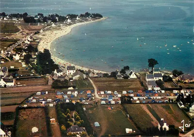 Praia da Baía da Ilha de Sein — vista aérea — Jos
