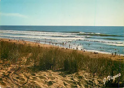 Praia animada — vista das dunas — J. Vignes