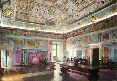 Sala z freskami — Pałac Farnese — wydawca nieznany