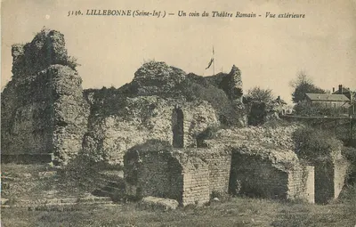 Lillebonne (Seine-Inf.) — Um canto do Teatro Romano — Visão externa
