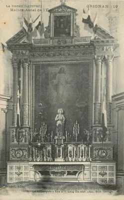 Grignan - Maître-autel da igreja — La Drome Illustrée, editor Brunel, n°19