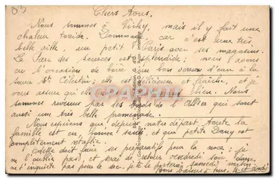 Vichy — Parque de los Célestins — editor G. d'O. Rep. Interdép. — Reverso