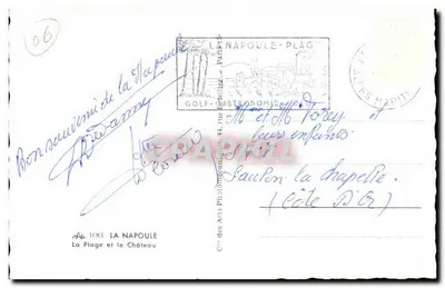 La Napoule — Plaża i Zamek — C° des Arts Photogéniques, n°06 — Rewers