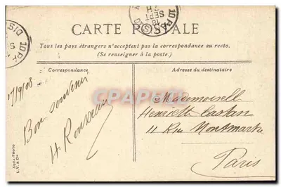 Vichy. Most nad rzeką Allier — widok mostu przesuwającego się nad rzeką — wydawca L.V. & Cie, nr 13 — Rewers