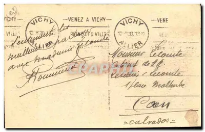 Vichy - O Pavilhão de Sévigné — editor Vichy, n°62 — Verso