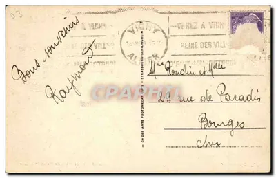 Vichy — Nouvel Etablissement de Bains 2e classe — CI des Arts Photomécaniques — Rewers
