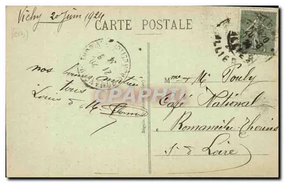 Vichy — Wewnętrzne wnętrze Kasyna — Sala Gier — Bégnin, nr 622 — Rewers