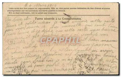 Correspondência das Forças da República — Carta em franquia — Stern — Verso