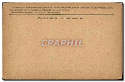 Corrispondenza delle Armate della Repubblica — Cartolina in franchigia — Modello n° 148 — Verso