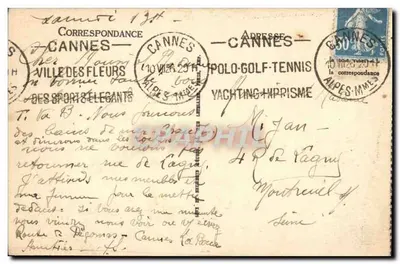 Cannes - La Croisette i Mont Chevalier — Réprouveu, n°217 — Rewers