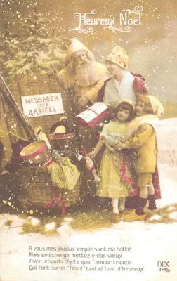 Santons e crianças — 'Feliz Natal' — DIX 319b