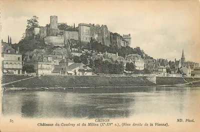 Castelos do Coudray e do Milieu (Xe-XVe s.), Chinon, margem direita da Vienne