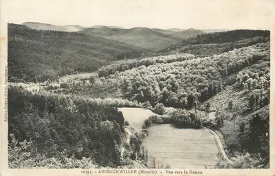 Abreschwiller (Moselle) — Vista para o Donon — Edição Robert Merin, Sarrebourg, n° 10395