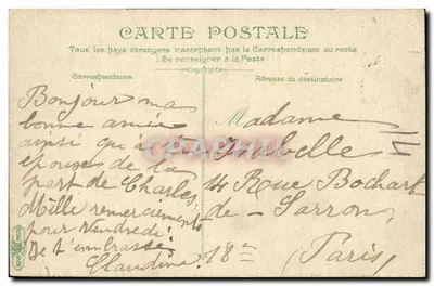ROUEN - Panorama Miasta — wydawca nieznany, numer serii nie widoczny — Rewers