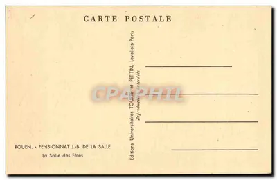 Rouen — Salle des Fêtes — Éditions Universitaires TOUNIE et PETITIN — Rewers