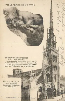 Villefranche-sur-Saône — Gargouille da Igreja N.-D. dos Marais — Chambion, editor