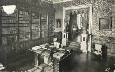 Biblioteca — interior ricamente decorado — F.P. (editor ?)