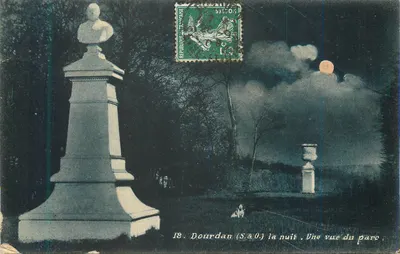 Dourdan (S.&O.) à noite — Uma vista do parque — editor desconhecido, n°18