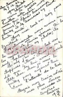 Casal amoroso — cartão postal romântico — GP de Rode, n° 218 — Verso