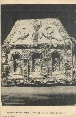 Reliquiário de ouro de Pepino (século IX) — Revers — Tesouro de Conques — Edição G. Florens