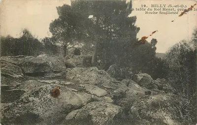 Milly (S.-et-O.) — Mesa do Rei Henri, perto da Roche feuilletée — editor impr. Prud'hery