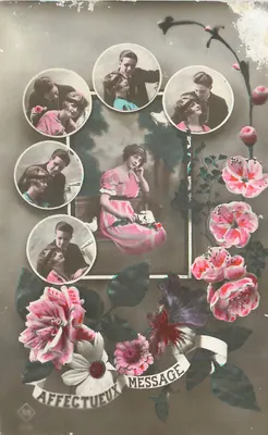 Cena romântica — collage de retratos — editor RR