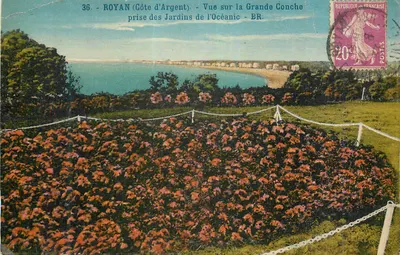 ROYAN (Côte d'Argent) — Vista da Grande Conche — tirada dos Jardins de l'Océanic — BR.