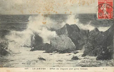 Le Havre — Efeito de ondas em tempo de tempestade — P.A.