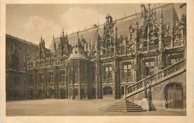 Hotel de Ville de Rouen — fachada gótica ornada — editor anônimo, n° 407