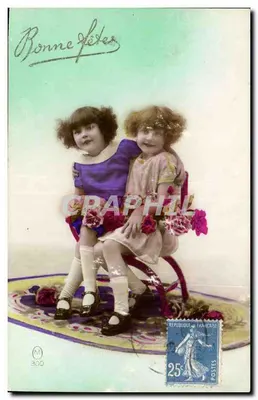 Dos niñas pequeñas — Feliz cumpleaños — editor M. 300