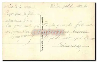 Dos niñas pequeñas — Feliz cumpleaños — editor M. 300 — Reverso