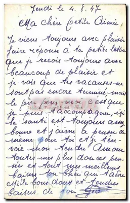 Pareja de amor — texto de amor — MIC, n° 5014/2 — Reverso