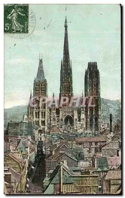 Rouen - Catedral — vista aérea — editor não identificado