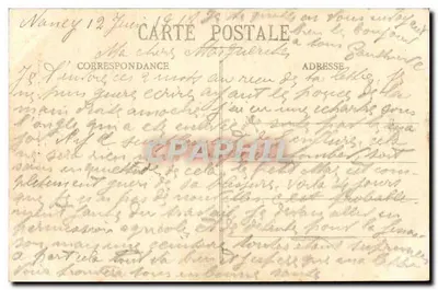 NANCY — Pomnik Grandville, autorstwa Bussières — Rewers