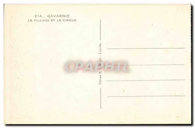 Gavarnie — Wioska i cirque — Wydawnictwo E. Clamant z Lourdes — Rewers