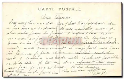 Bilhete postal antigo Vista geral do campo de Sissonne — Verso