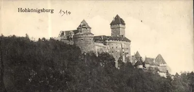 Hohkönigsburg — castelo forte na colina — editor Felix Linth, Strasbourg