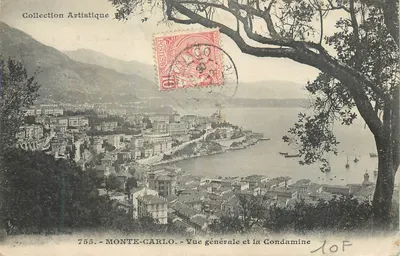 MONTE-CARLO — Vista geral e a Condamine — Edição Gilesta, fot. Nice, n°755