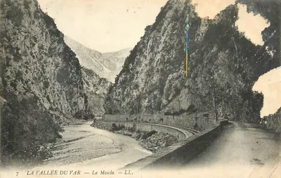 Bilhete postal antigo La Vallee du var la Mescia