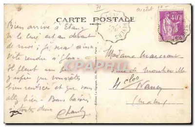 ÉTANG-sur-ARROUX (S.-st-L.) — Katedra — Rewers